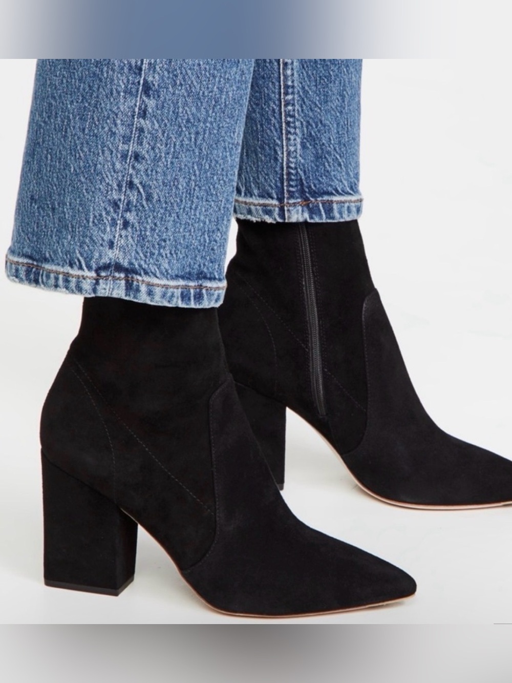 LOEFFLER RANDALL Isla suede ankle boots, black 9.5